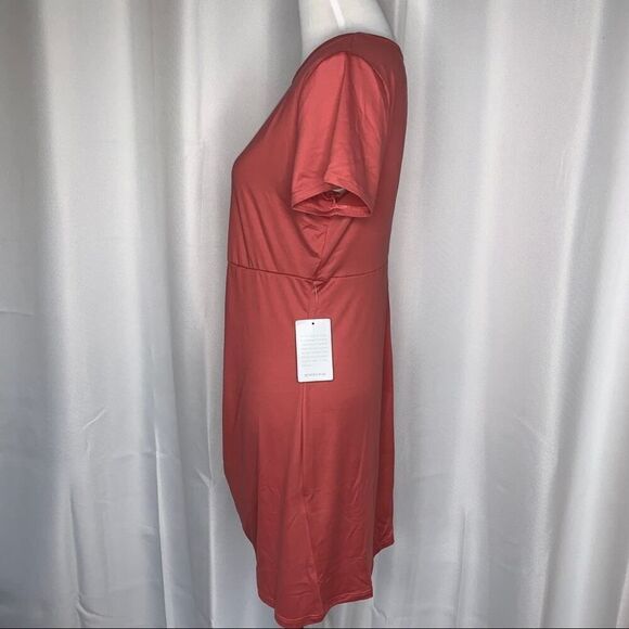 Vanity Room Ruched Side T-shirt Dress Sz Lg - Picture 3 of 7